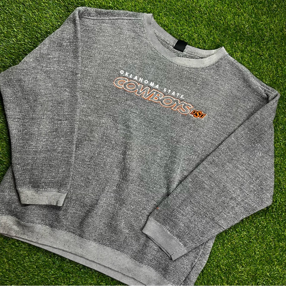 STARTER Gray‎ Crewneck Sweater with Metallic Accents